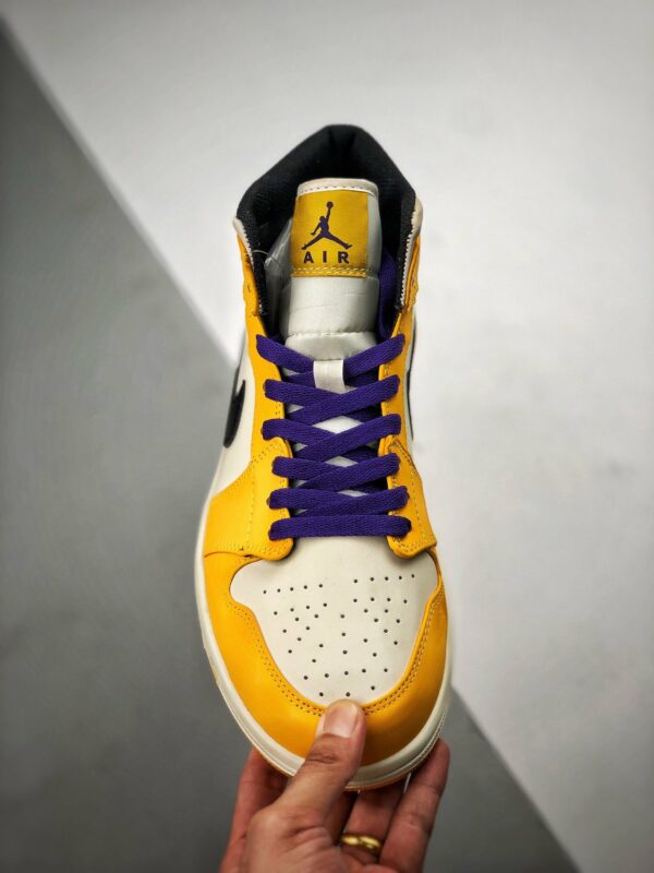 RÉPLICA AIR JORDAN 1 MID GS 'LAKERS' - Imagen 4