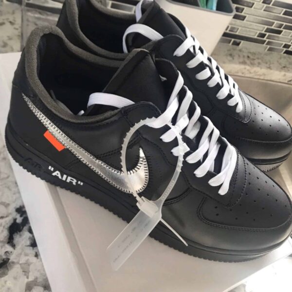 RÉPLICA NIKE AIR FORCE MCA OFF-WHITE NEGRAS - Imagen 2