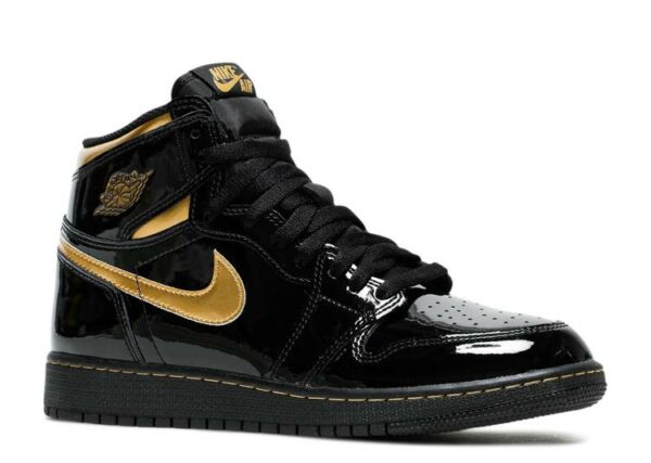 RÉPLICA AIR JORDAN 1 RETRO HIGH OG 'BLACK METALLIC GOLD' - Imagen 2