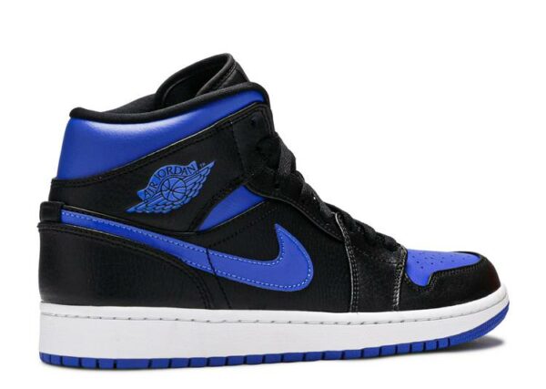 RÉPLICA AIR JORDAN 1 MID 'BLACK HYPER ROYAL' - Imagen 3