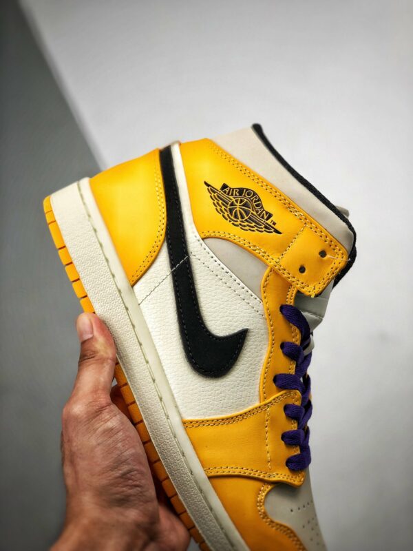 RÉPLICA AIR JORDAN 1 MID GS 'LAKERS' - Imagen 3
