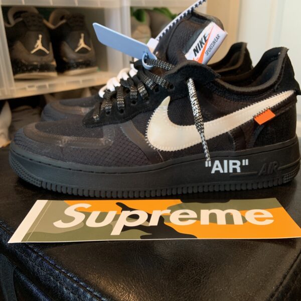 RÉPLICA NIKE AIR FORCE OFF-WHITE NEGRAS - Imagen 2