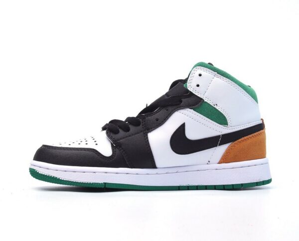 RÉPLICA AIR JORDAN 1 MID SE WHITE LASER ORANGE LUCKY GREEN - Imagen 6
