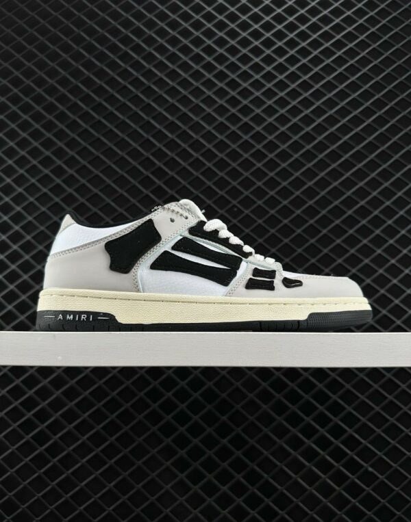 RÉPLICA AMIRI SKEL TOP LOW Blancas, Grises y Negras - Imagen 2
