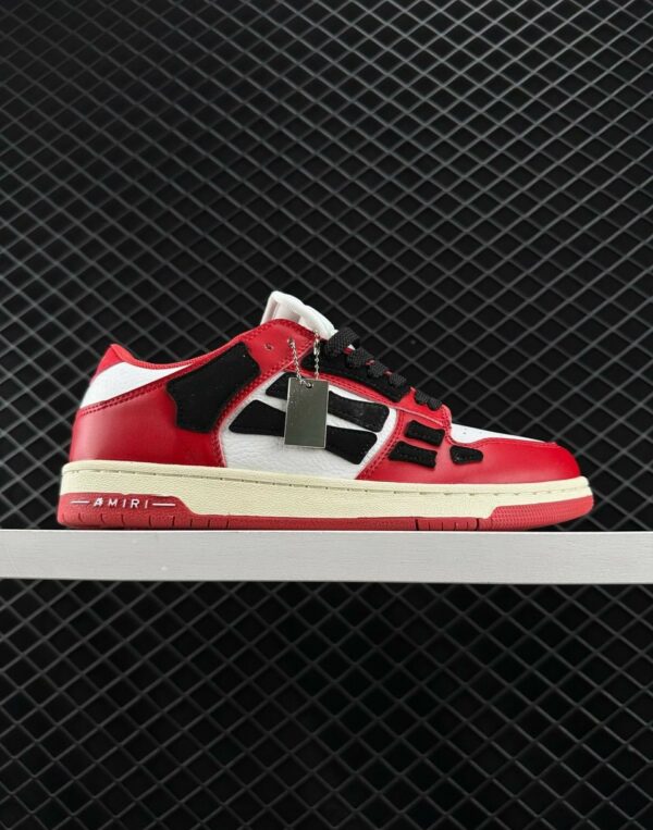 RÉPLICA AMIRI SKEL TOP LOW White Red - Imagen 2