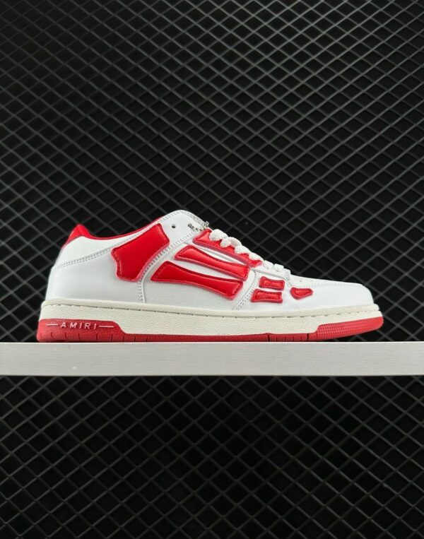 RÉPLICA AMIRI SKEL TOP LOW Blancas y Rojas - Imagen 2