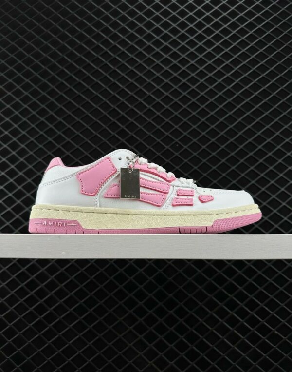 RÉPLICA AMIRI SKEL TOP LOW Blancas y Rosas - Imagen 2