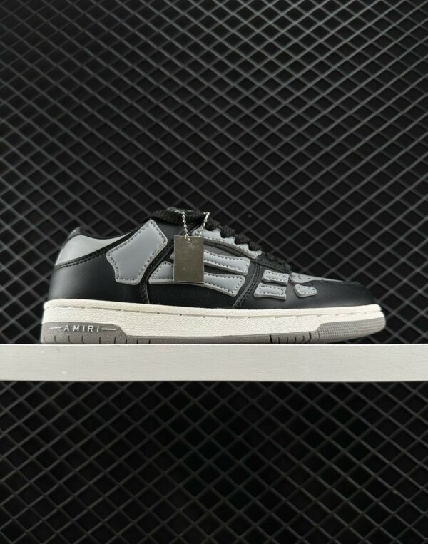 RÉPLICA AMIRI SKEL TOP LOW Negras y Grises - Imagen 2