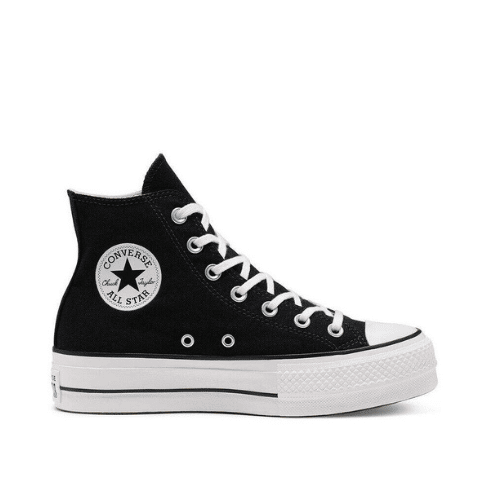 RÉPLICA CONVERSE ALL STAR HIGH TELA PLATAFORMA NEGRAS