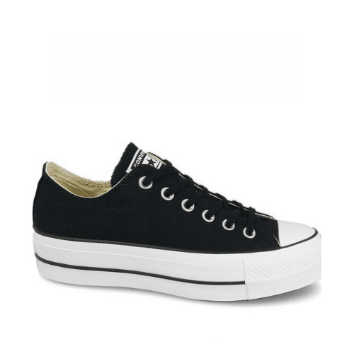 RÉPLICA CONVERSE ALL STAR BAJAS NEGRAS PLATAFORMA