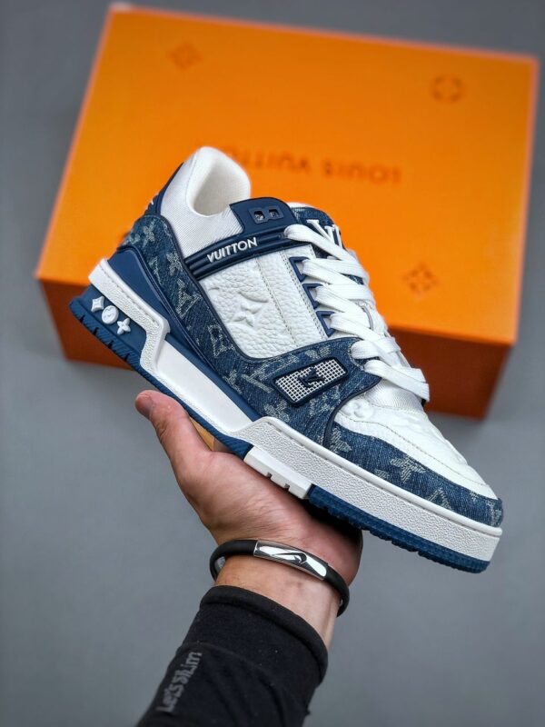 RÉPLICA LOUIS VUITTON LV TRAINER 'AZUL' - Imagen 8