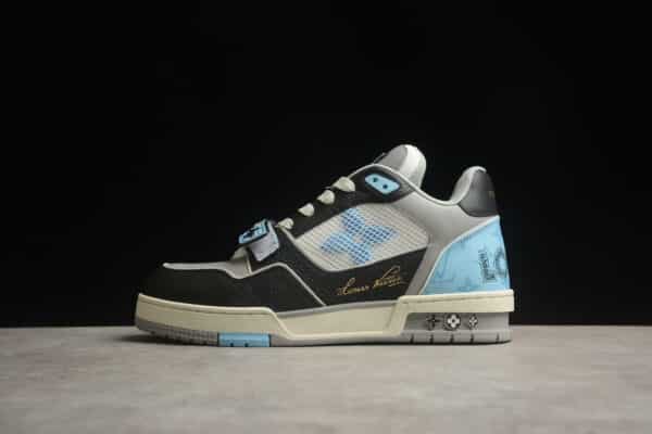 RÉPLICA LOUIS VUITTON LV TRAINER 'AZULES, GRISES Y NEGRAS' - Imagen 7