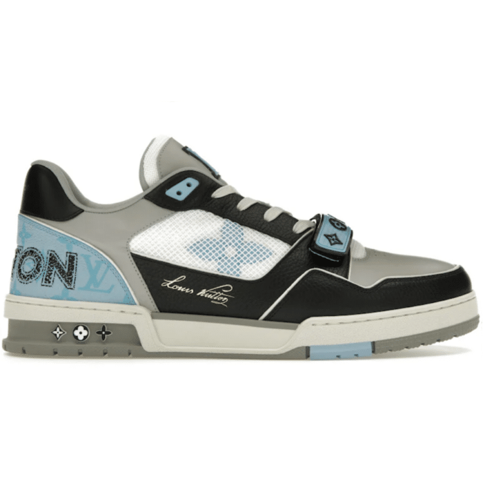 RÉPLICA LOUIS VUITTON LV TRAINER 'AZULES, GRISES Y NEGRAS'