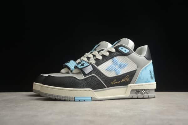 RÉPLICA LOUIS VUITTON LV TRAINER 'AZULES, GRISES Y NEGRAS' - Imagen 6