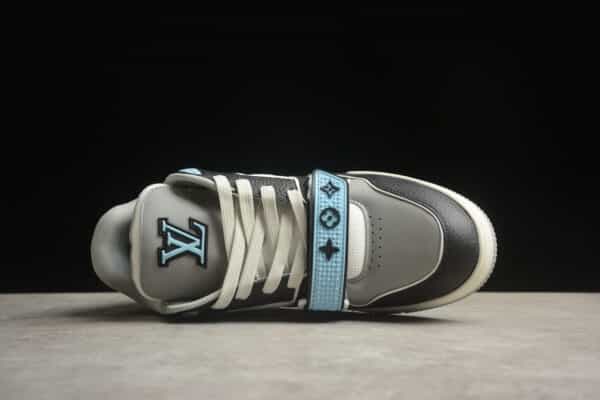 RÉPLICA LOUIS VUITTON LV TRAINER 'AZULES, GRISES Y NEGRAS' - Imagen 5