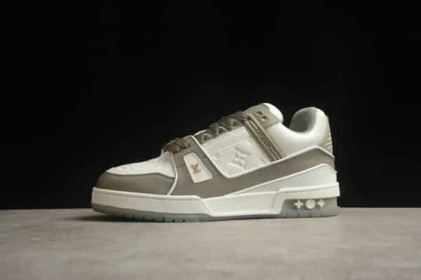RÉPLICA LOUIS VUITTON LV TRAINER 'GRISES Y BLANCAS' - Imagen 8