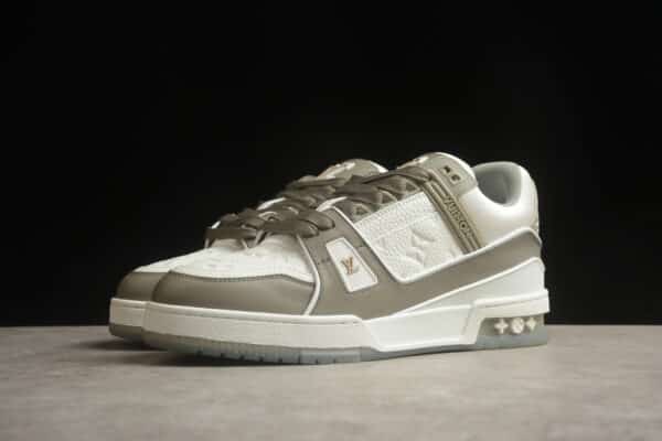 RÉPLICA LOUIS VUITTON LV TRAINER 'GRISES Y BLANCAS' - Imagen 7