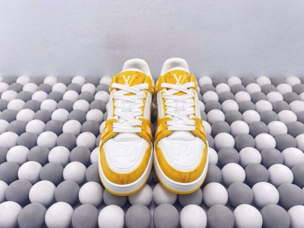 RÉPLICA LOUIS VUITTON LV TRAINER 'NARANJAS DENIM' - Imagen 8
