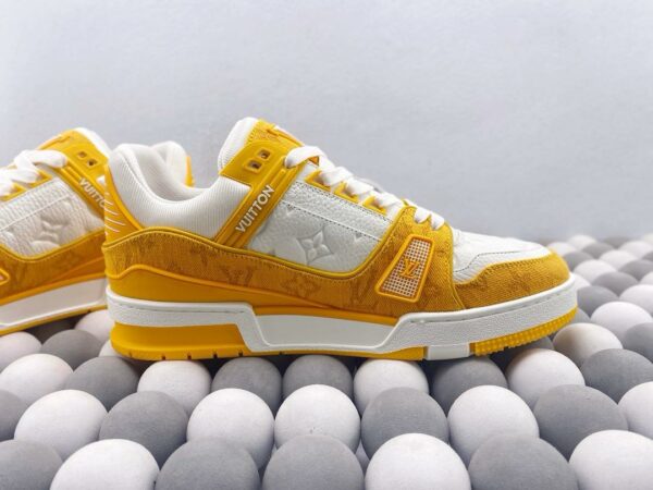 RÉPLICA LOUIS VUITTON LV TRAINER 'NARANJAS DENIM' - Imagen 5