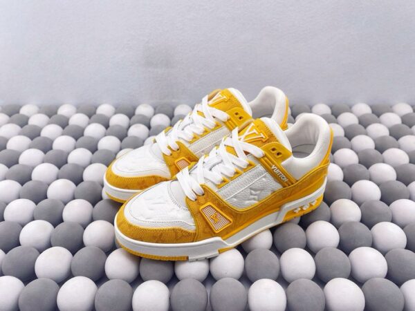 RÉPLICA LOUIS VUITTON LV TRAINER 'NARANJAS DENIM' - Imagen 9