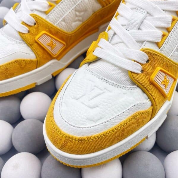 RÉPLICA LOUIS VUITTON LV TRAINER 'NARANJAS DENIM' - Imagen 3