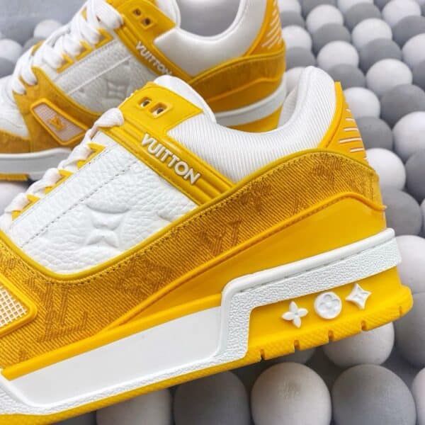 RÉPLICA LOUIS VUITTON LV TRAINER 'NARANJAS DENIM' - Imagen 2
