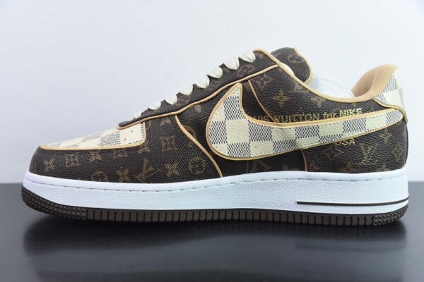 RÉPLICA LOUIS VUITTON X AIR FORCE 1 MONOGRAM 'BROWN' - Imagen 8