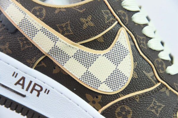 RÉPLICA LOUIS VUITTON X AIR FORCE 1 MONOGRAM 'BROWN' - Imagen 4