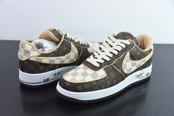 RÉPLICA LOUIS VUITTON X AIR FORCE 1 MONOGRAM 'BROWN' - Imagen 2