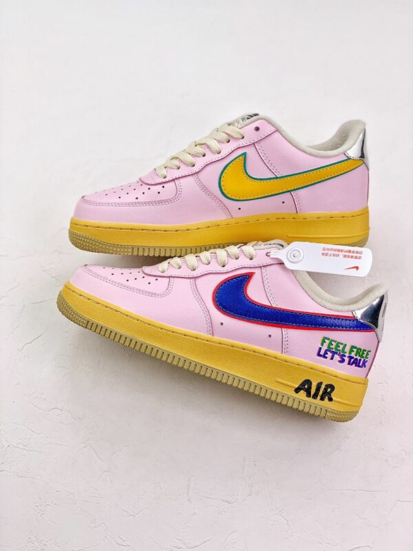 RÉPLICA NIKE AIR FORCE 1 '07 "FEEL FREE, LET'S TALK" - Imagen 3