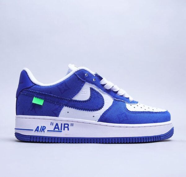RÉPLICA NIKE AIR FORCE LOW X LOUIS VUITTON 'WHITE ROYAL' - Imagen 6
