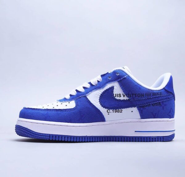 RÉPLICA NIKE AIR FORCE LOW X LOUIS VUITTON 'WHITE ROYAL' - Imagen 5