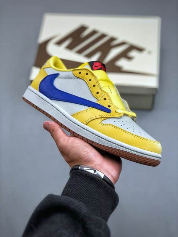 RÉPLICA TRAVIS SCOTT X JORDAN RETRO 1 LOW 'CANARY' - Imagen 8