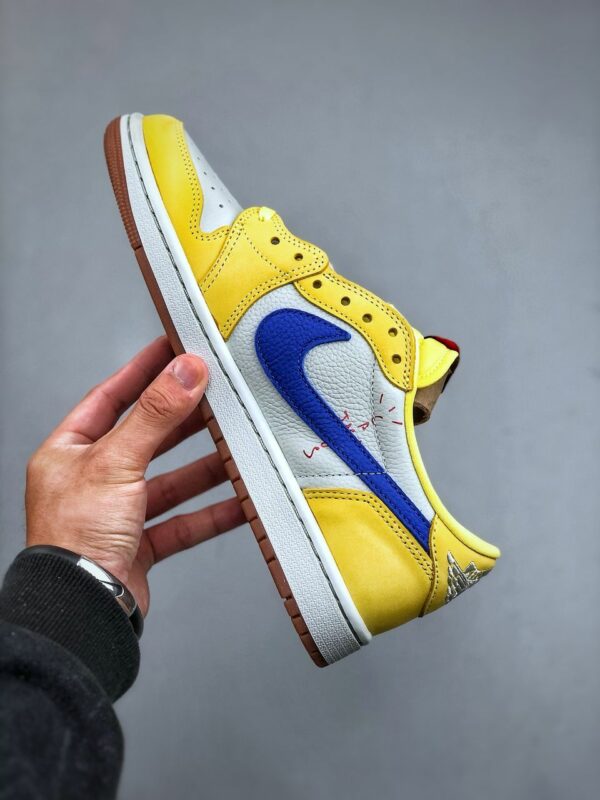 RÉPLICA TRAVIS SCOTT X JORDAN RETRO 1 LOW 'CANARY' - Imagen 7