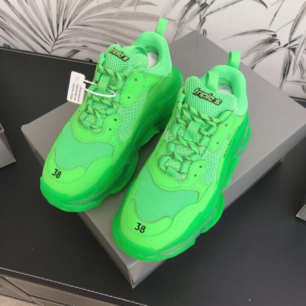 RÉPLICA BALENCIAGA TRIPLE S CLEAR VERDES - Imagen 5