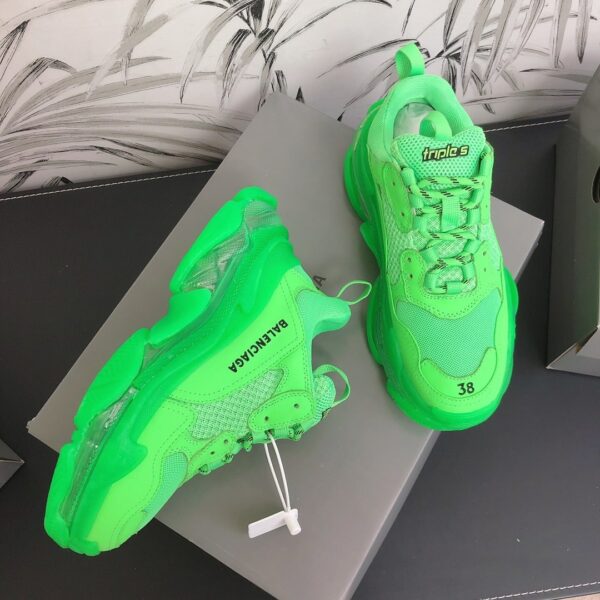 RÉPLICA BALENCIAGA TRIPLE S CLEAR VERDES - Imagen 6